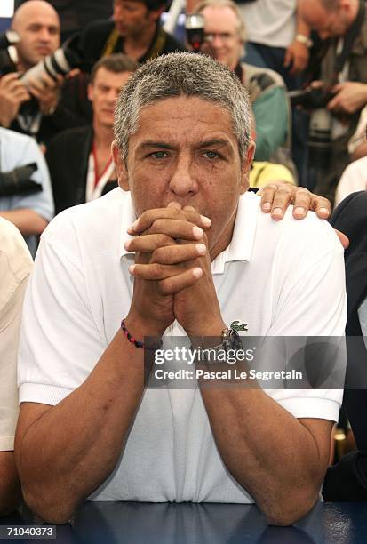 Actor Samy Naceri attends a photocall promoting the film 'Indigenes' at the Palais des Festivals during the 59th International Cannes Film Festival...