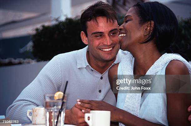 couple at terrace - love 119 stock pictures, royalty-free photos & images