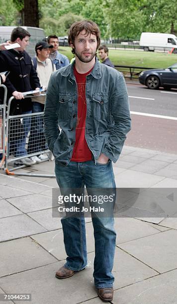 Singer James Blunt arrives for The Ivor Novello Awards at The Grosvenor Hotel on May 25, 2006 in London, England.