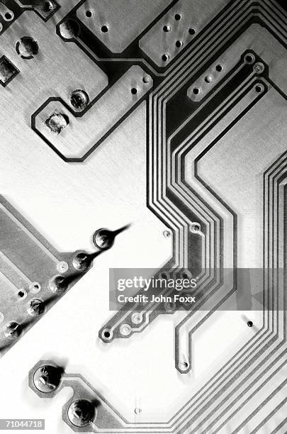 circuit board (b&w) - printed circuit b stock pictures, royalty-free photos & images