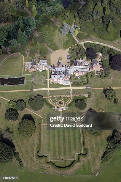 The home of the Earl and Countess of Wessex stands amidst its grounds in this aerial photo taken on September 12, 2005 above Bagshot in Surrey,...