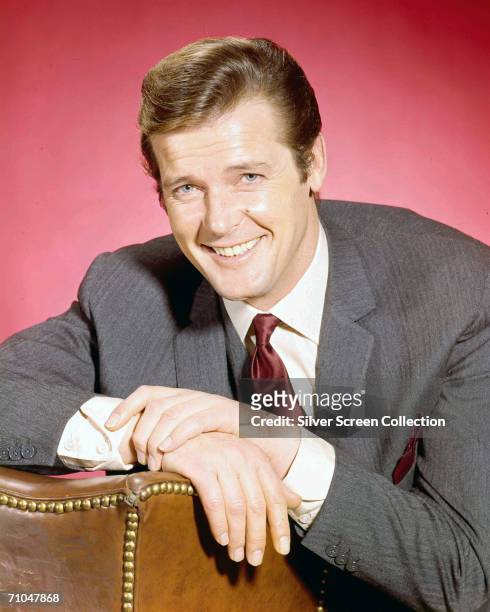English actor Roger Moore as Simon Templar in the British Television series 'The Saint', based on the novels of Leslie Charteris.