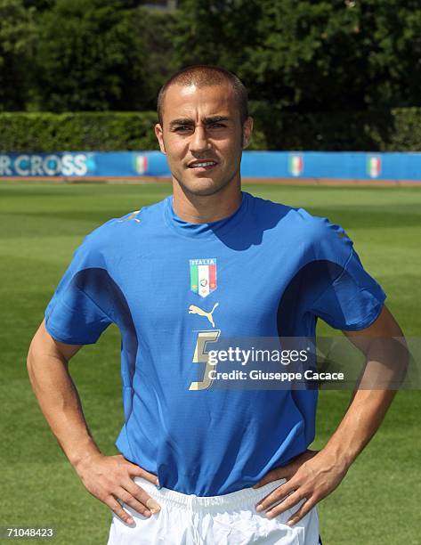 Fabio Cannavaro of Italy poses on May 25, 2006 in Coverciano, Italy.