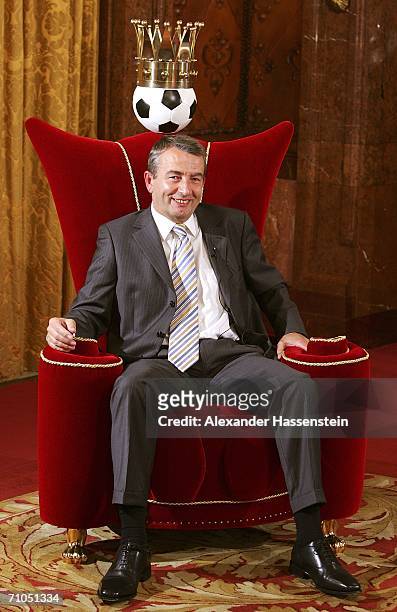 Wolfgang Niersbach , Vicepresident of the World Cup 2006 Organising Committe poses at the honorary office gala at the city hall on May 25, 2006 in...