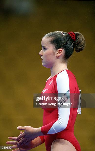 Elise Ray is looking on during the U.S. Women's Olympic Gymnastics Trials at the Fleet Center in Boston, Massachusetts.Mandatory Credit: Doug...