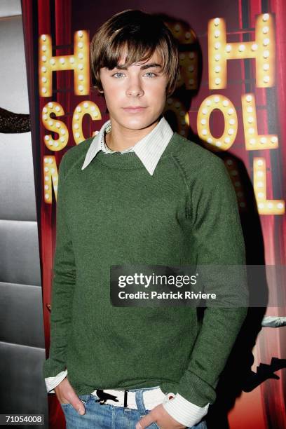 Actor Zac Efron attends a photo call for "High School Musical" at the Quay Restaurant on May 26, 2006 in Sydney, Australia.