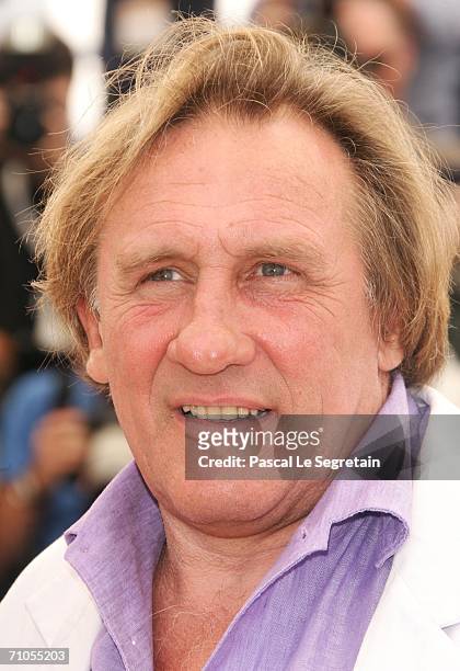 French actor Gerard Depardieu attends the ''Quand J'etais Chanteur' photocall during the 59th International Cannes Film Festival May 26, 2006 in...