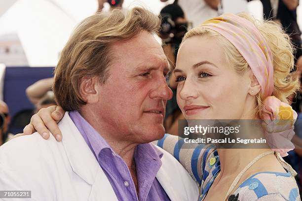 Actors Gerard Depardieu and Cecile De France attend the ''Quand J'etais Chanteur' photocall during the 59th International Cannes Film Festival May...