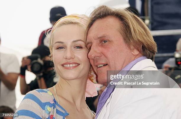 Actors Cecile De France and Gerard Depardieu attend the ''Quand J'etais Chanteur' photocall during the 59th International Cannes Film Festival May...