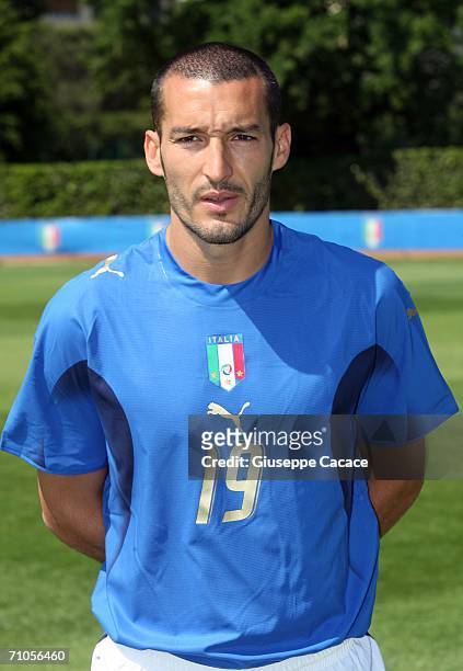 Gianluca Zambrotta of Italy poses during an official team group picture session on May 25, 2006 in Coverciano,
