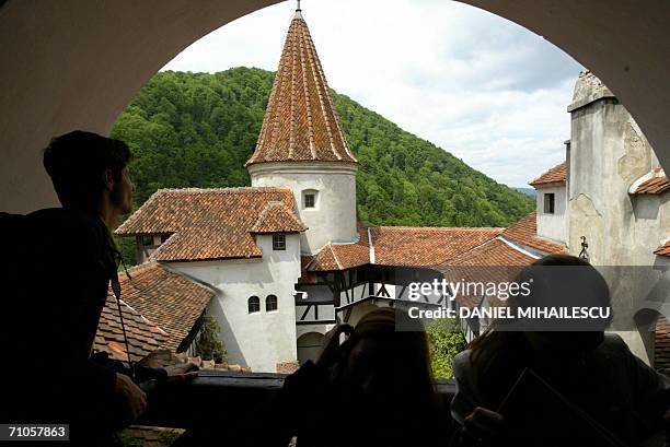 General view shows the courtyard of the Bran Castle, known as Dracula Castle, 200km north of Bucharest, 26 May 2006. Dominic of Habsburg , a New York...