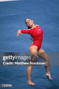 Jamie Rentschler Jamie Dantzscher is doing her routine in the floor exercise Event ...