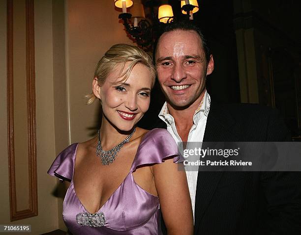 Model and media personality Bessie Bardot and her husband Geoff Barker attend the 2006 Make A Wish Ball at the Town Hall on May 27, 2006 in Sydney,...