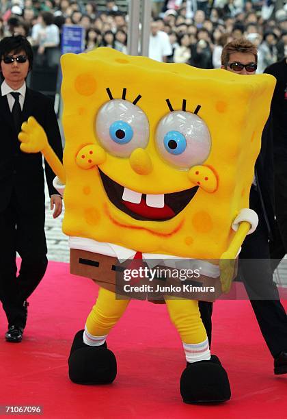 Spongebob Squarepants arrives at the 2006 MTV Video Music Awards at the Yoyogi National Athletic Stadium on May 27, 2006 in Tokyo, Japan.