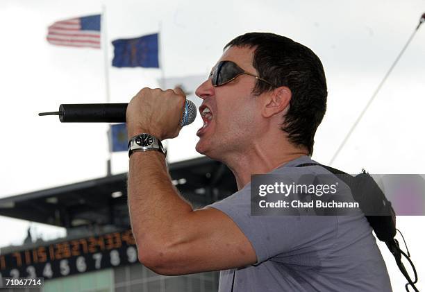 Stephan Jenkins of Third Eye Blind performs at the 90th running of the Indianapolis 500 - Miller Lite Carb Day Concert Fe on May 26, 2006 in...