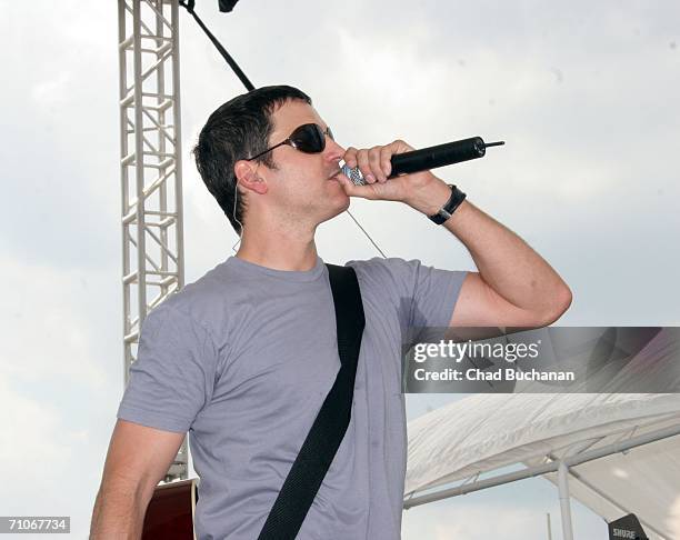 Stephan Jenkins of Third Eye Blind performs at the 90th running of the Indianapolis 500 - Miller Lite Carb Day Concert Fe on May 26, 2006 in...