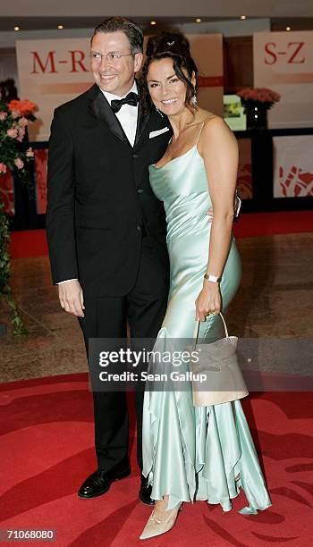 Designer Anna von Griesheim and friend Andreas Marx attend the Rosenball Charity Ball at the Intercontinental Hotel May 27, 2006 in Berlin, Germany.