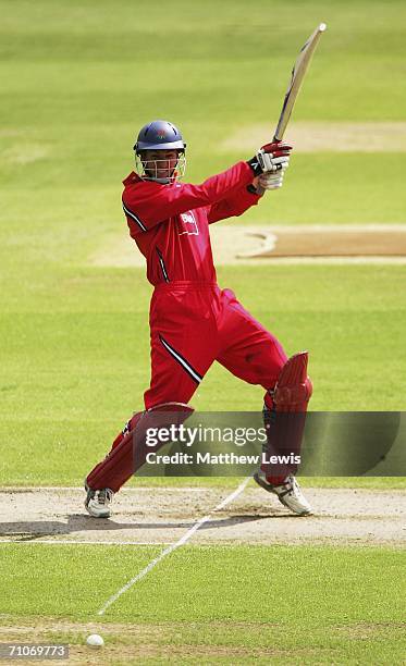 Mal Loye of Lancashire in action during the Cheltenham and Gloucester Trophy match between Yorkshire and Lancashire at Headingley on May 28, 2006 in...