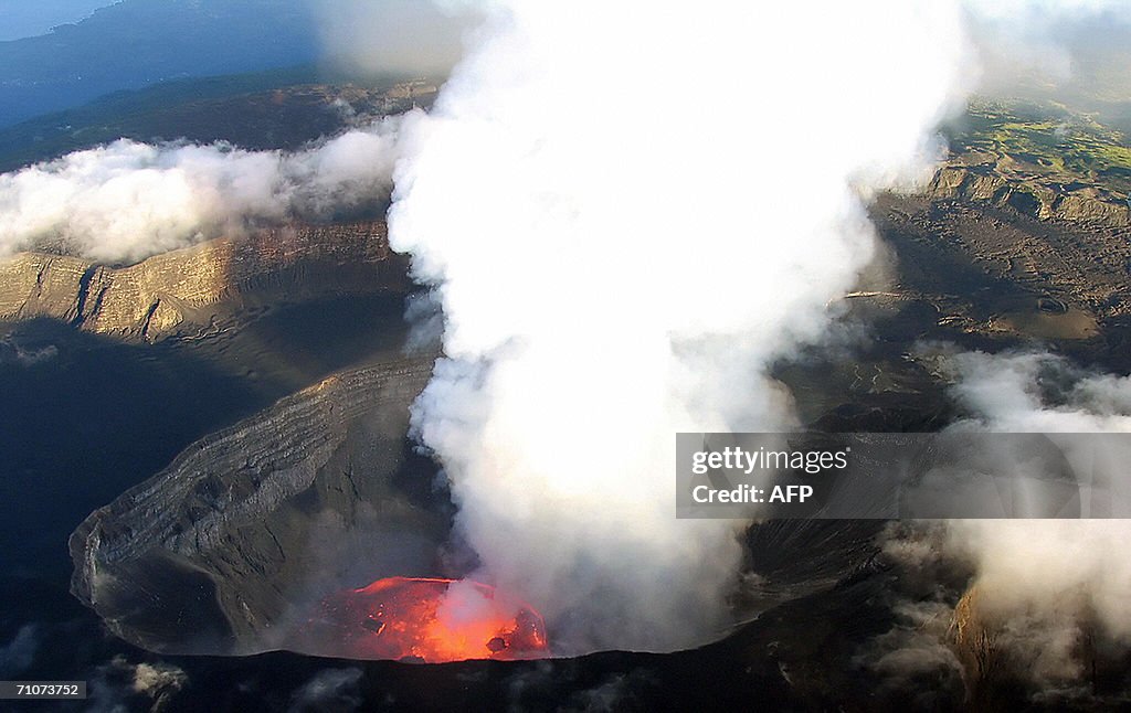 Volcanic activity is seen 29 May 2006 in