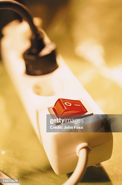 plug box, close-up - steckerleiste stock-fotos und bilder