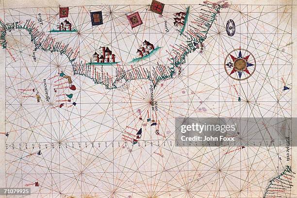 Maps Drawing Frame Map Drawing On Tile Full Frame High-Res Stock Photo - Getty Images