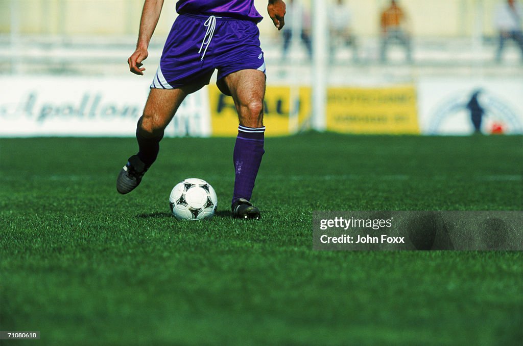 Man playing soccer