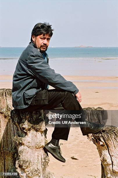 Chilean author Luis Sepulveda poses while at the Saint Malo Book Fair in Saint Malo, France on the 30th of May 2001.
