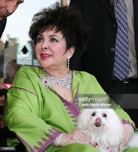 Actress Elizabeth Taylor leaves the CNN building after appearing on "Larry King Live" on May 30, 2006 in Los Angeles, California.