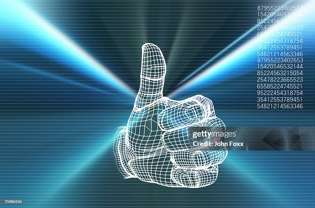 Human hand with thumps up (Digitally Generated)