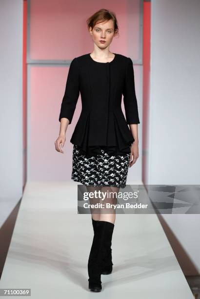 Model walks the runway wearing Thakoon at the Nine West Project Front Row fashion show May 31, 2006 in New York City.