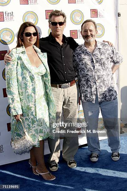 Broadcast journalist Keely Shaye Smith, actor Pierce Brosnan and Peter G. W. Samuelson, Founder/President of First Star attend the First Star Annual...