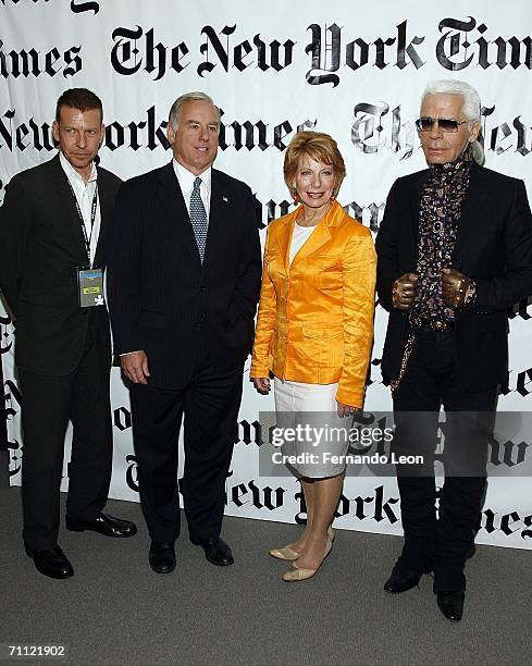 New York Times Magazine editor Gerald Marzorati, Democratic National Committee Chairman Howard Dean, author Gail Sheehy and fashion designer Karl...