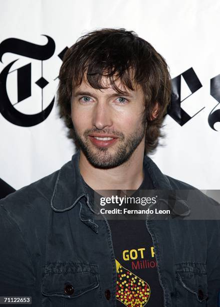 Musician James Blunt poses for pictures during the New York Times Sunday with the Magazine Times Talk on June 4, 2006 in New York City.