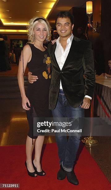 Singer Guy Sebastian and his girlfriend Jules Egan attends the 2006 APRA Music Awards at the Four Seasons Hotel June 05, 2006 in Sydney, Australia.