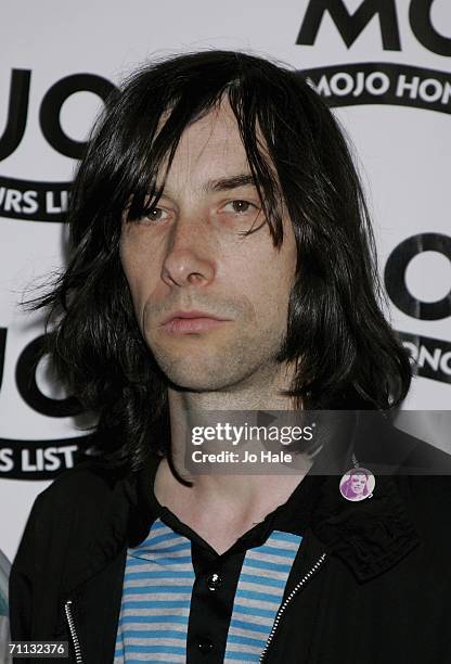 Bobby Gillespie of Primal Scream attends The MOJO Honours List awards, recognising career-long contributions to popular music, at Shoreditch Town...