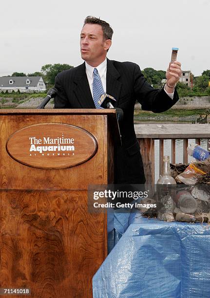 Glenn Rink, Founder and President of AbTech Industries, Inc. Talks about a sample of polluted waste that was captured by Smart Sponge technology as...