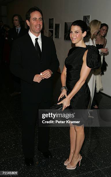 Comedian Jerry Seinfeld and Jessica Seinfeld attend the 38th Annual Party In The Garden at the MoMA Museum on June 6, 2006 in New York City.