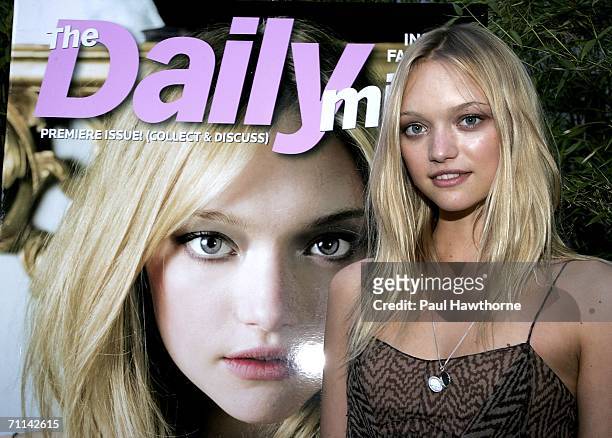 Model Gemma Ward attends the fashion fete to celebrate the launch of the magazine Daily Mini at the Garden of Ono June 6, 2006 in New York City.
