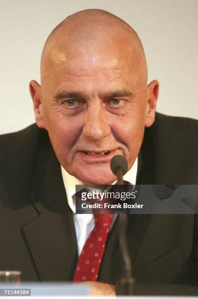 Werner Hackmann from the DFL attends the press conference of the German Football League on June 07, 2006 in Munich, Germany