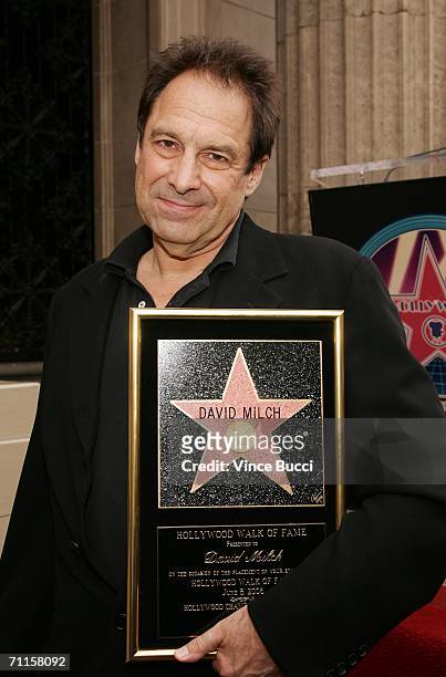 Television producer David Milch attends the ceremony honoring him with a star on the Hollywood Walk of Fame on June 8, 2006 in front of the El...