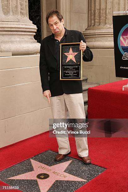 Television producer David Milch attends the ceremony honoring him with a star on the Hollywood Walk of Fame on June 8, 2006 in front of the El...