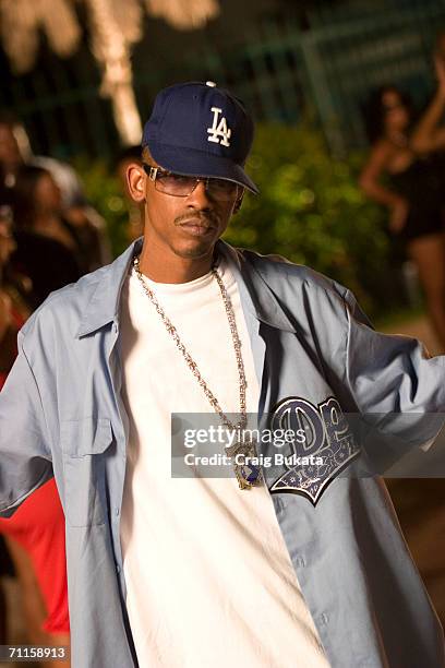 Kurupt outside Opium night club during a Daz video shoot featuring Rick Ross in South Beach on June 7, 2006 in Miami Beach, Florida.