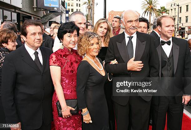 Actor Sean Connery , wife Micheline Connery and family arrive at the 34th AFI Life Achievement Award tribute to Sir Sean Connery held at the Kodak...