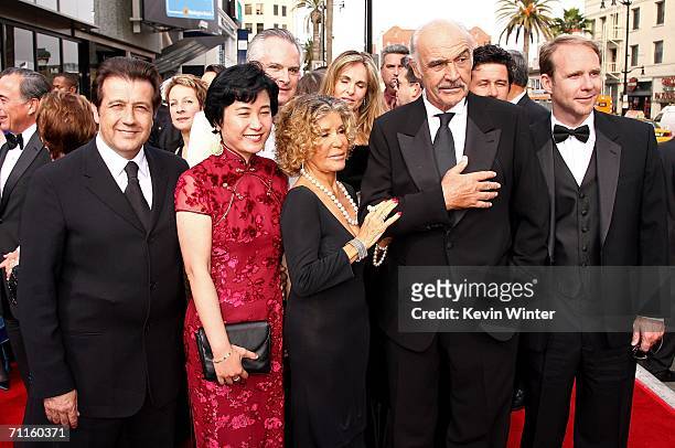Actor Sean Connery , wife Micheline Connery and family arrive at the 34th AFI Life Achievement Award tribute to Sir Sean Connery held at the Kodak...
