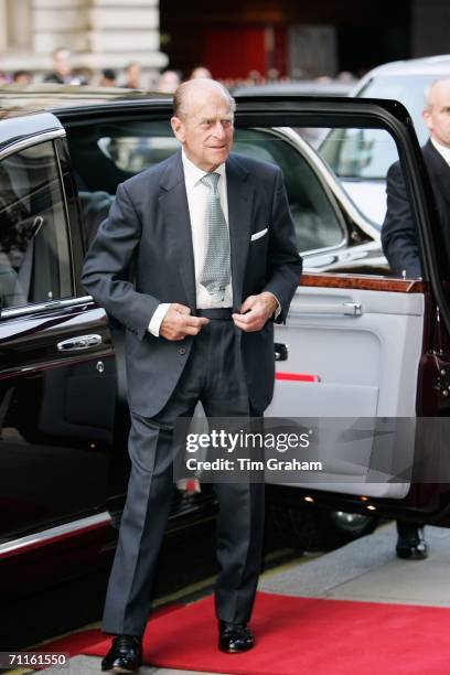 Prince Philip, Duke of Edinburgh attends a Royal Gala performance at the Royal Opera House in Covent Garden to celebrate the 75th Anniversary of the...