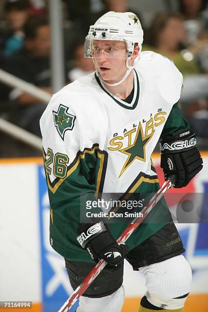 Jere Lehtinen of the Dallas Stars skates during a game against the San Jose Sharks on March 18, 2006 at the HP Pavilion in San Jose, California. The...