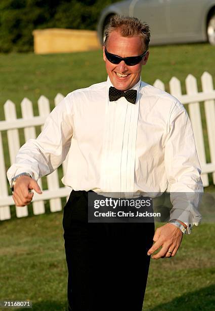 Johnny Hurbert takes part in a charity shoot out at the Silverstone Grand Prix Ball on June 9, 2006 in Stowe, England