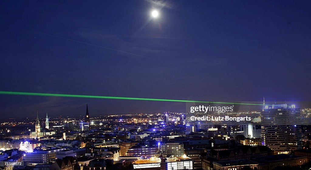 FIFA World Cup Blue Goal Laser Show