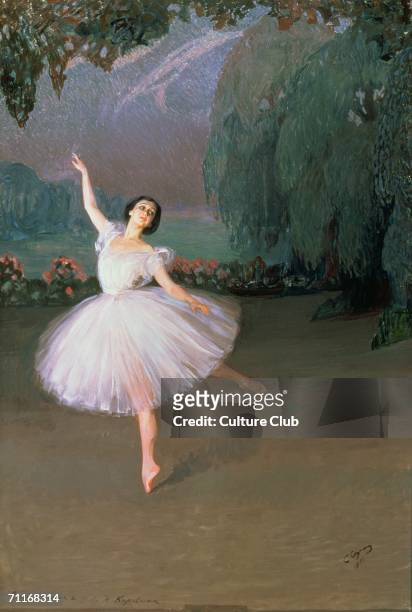 Ballerina Karsavina as Sylphide, 1910