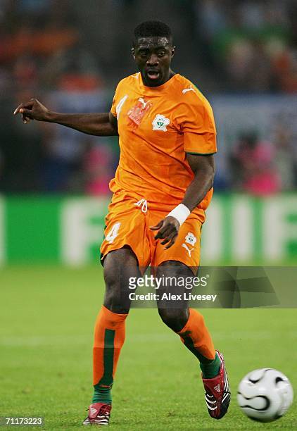 Kolo Toure of Ivory Coast in action during the FIFA World Cup Germany 2006 Group C match between Argentina and Ivory Coast played at the Stadium...